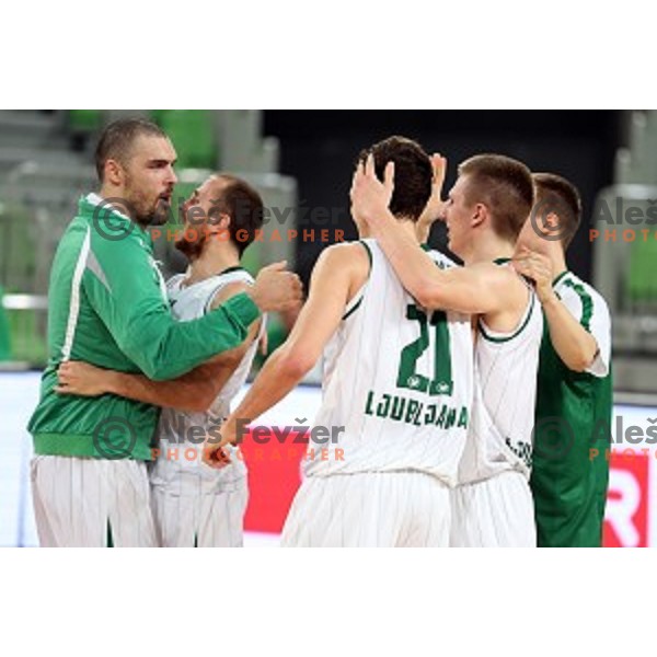 Hristo Nikolov of Union Olimpija in action during ABA league basketball match between Union Olimpija Ljubljana and Igokea Aleksandrovac, played in Stozice, Ljubljana, Slovenia on November 14, 2014