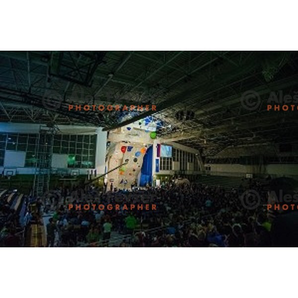 During final of IFSC Climbing World Cup Final 2014 in Zlato polje hall, Kranj, Slovenia, on November 16, 2014