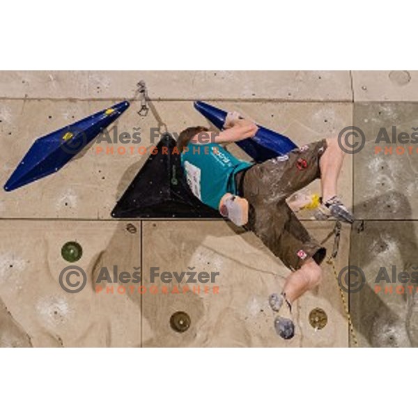 Jakob Schubert of Austria during final of IFSC Climbing World Cup Final 2014 in Zlato polje hall, Kranj, Slovenia, on November 16, 2014