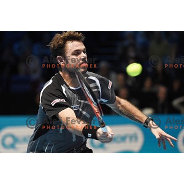 Stanislas Wavrinka (SUI)at ATP finals tennis tournament in O2 Arena, London, Great Britain, November 16, 2013