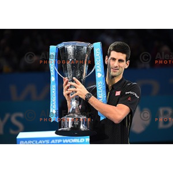 Novak Djokovic (SRB) winner of ATP finals tennis tournament in O2 Arena, London, Great Britain, November 16, 2013