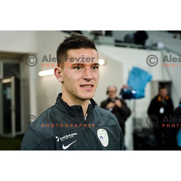 Benjamin Verbic in action during football match Slovenia - Colombia, Src Stozice, Ljubljana, Slovenia, 18.11.2014