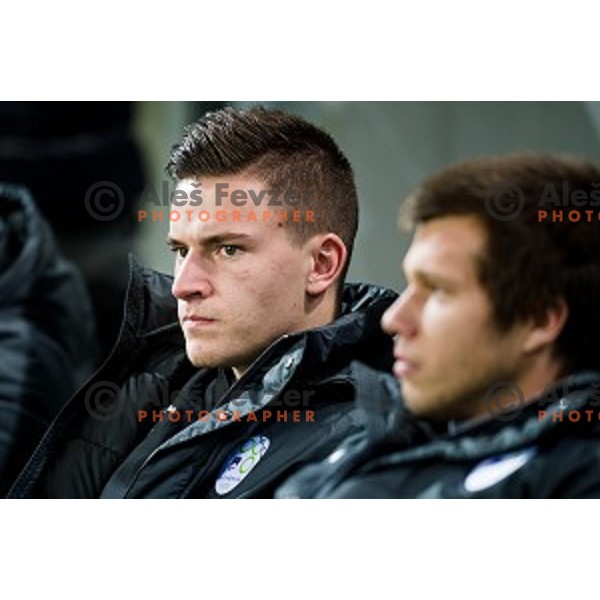 Benjamin Verbic in action during football match Slovenia - Colombia, Src Stozice, Ljubljana, Slovenia, 18.11.2014