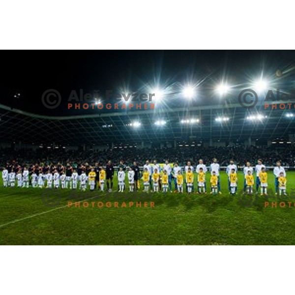 Slovenia in action during football match Slovenia - Colombia, Src Stozice, Ljubljana, Slovenia, 18.11.2014