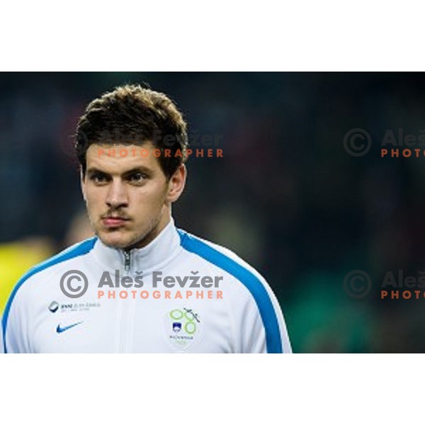 Erik Janza in action during football match Slovenia - Colombia, Src Stozice, Ljubljana, Slovenia, 18.11.2014