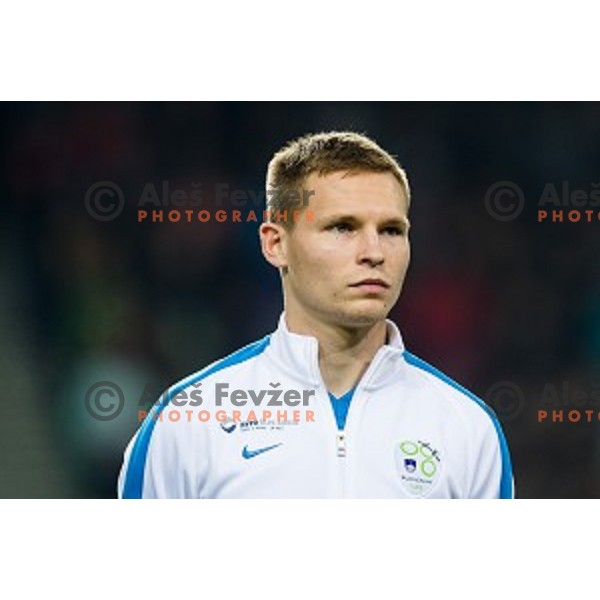 Martin Milec in action during football match Slovenia - Colombia, Src Stozice, Ljubljana, Slovenia, 18.11.2014