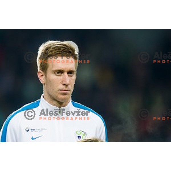 Robert Beric in action during football match Slovenia - Colombia, Src Stozice, Ljubljana, Slovenia, 18.11.2014