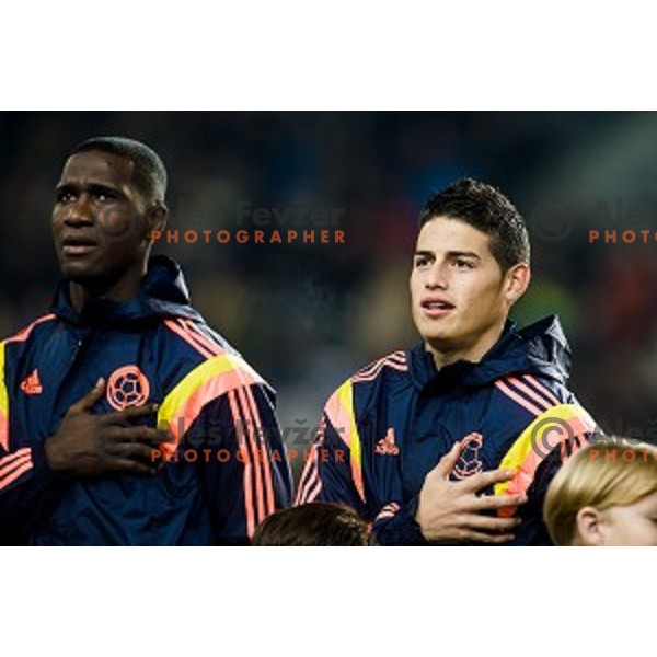 James Rodriguez in action during football match Slovenia - Colombia, Src Stozice, Ljubljana, Slovenia, 18.11.2014