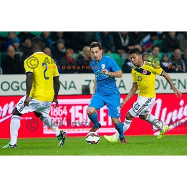 Goran Cvijanovic in action during football match Slovenia - Colombia, Src Stozice, Ljubljana, Slovenia, 18.11.2014
