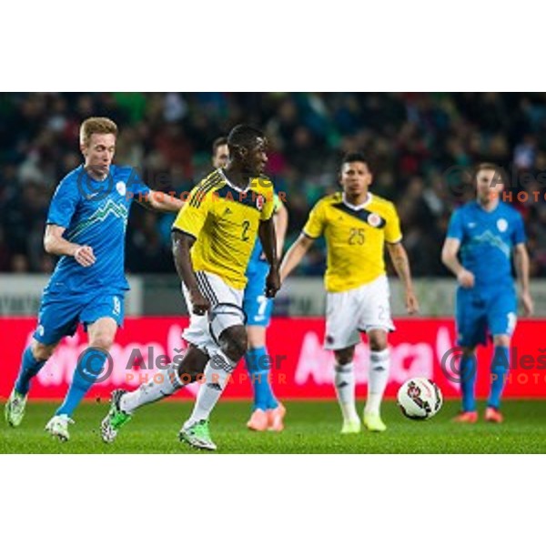 Robert Beric in action during football match Slovenia - Colombia, Src Stozice, Ljubljana, Slovenia, 18.11.2014