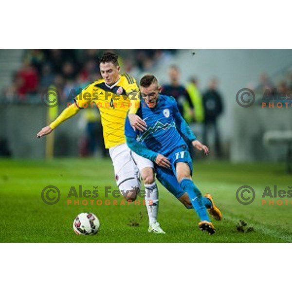 Dejan Lazarevic in action during football match Slovenia - Colombia, Src Stozice, Ljubljana, Slovenia, 18.11.2014