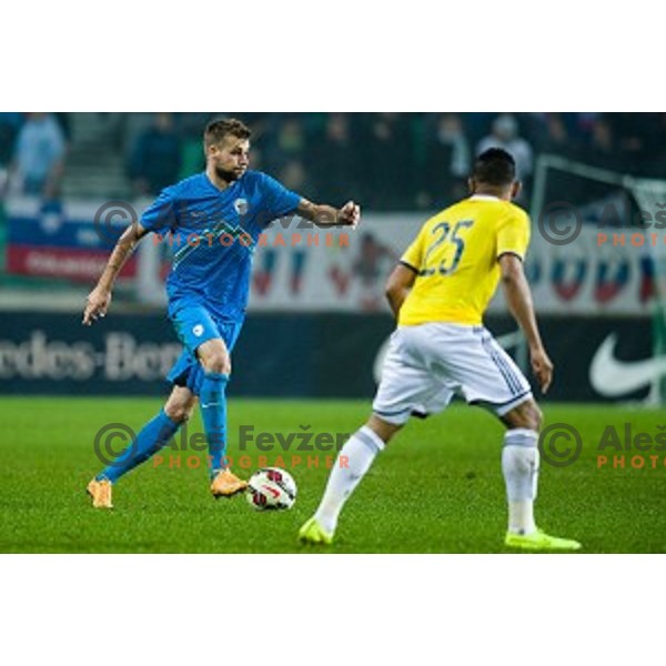 Zeljko Filipovic in action during football match Slovenia - Colombia, Src Stozice, Ljubljana, Slovenia, 18.11.2014
