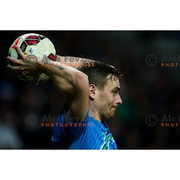 Nejc Pecnik in action during football match Slovenia - Colombia, Src Stozice, Ljubljana, Slovenia, 18.11.2014