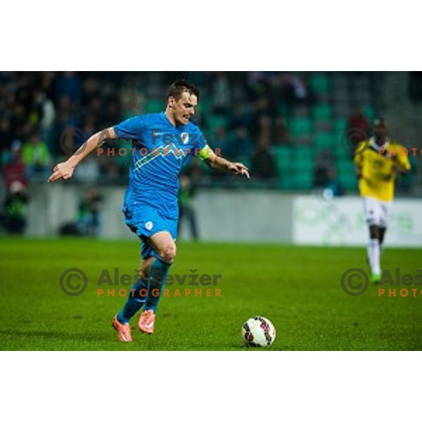 Nejc Pecnik in action during football match Slovenia - Colombia, Src Stozice, Ljubljana, Slovenia, 18.11.2014
