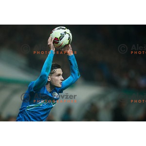 Petar Stojanovic in action during football match Slovenia - Colombia, Src Stozice, Ljubljana, Slovenia, 18.11.2014