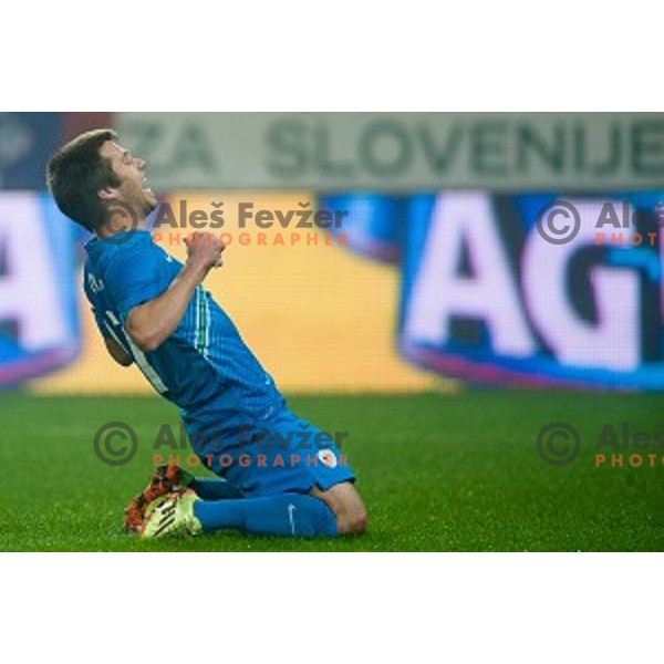 Damjan Bohar in action during football match Slovenia - Colombia, Src Stozice, Ljubljana, Slovenia, 18.11.2014
