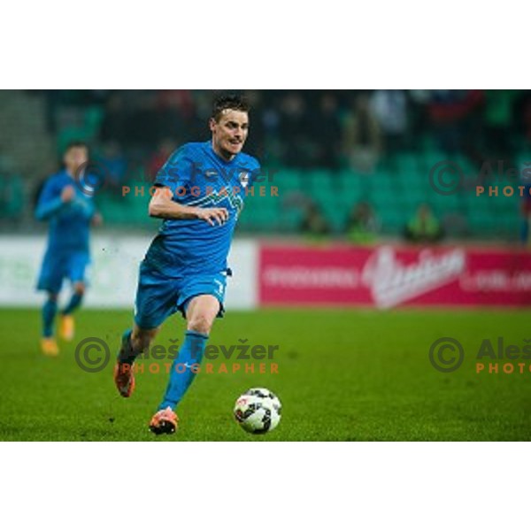 Nejc Pecnik in action during football match Slovenia - Colombia, Src Stozice, Ljubljana, Slovenia, 18.11.2014