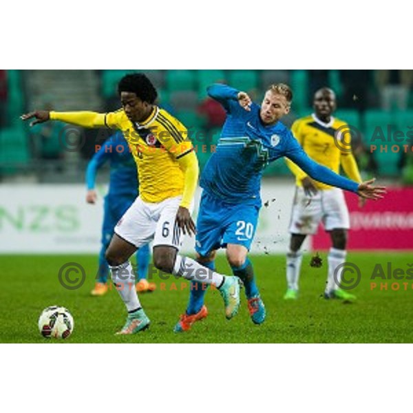 Dzengis Cavusevic in action during football match Slovenia - Colombia, Src Stozice, Ljubljana, Slovenia, 18.11.2014