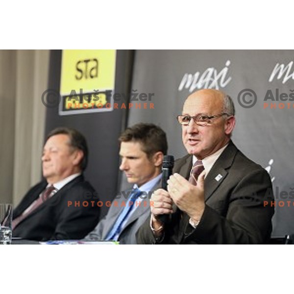 Bogdan Gabrovec - candidate for position of President of Slovenia Olympic Committee during STA press conference in Maxi klub, Ljubljana on November 19, 2014. 