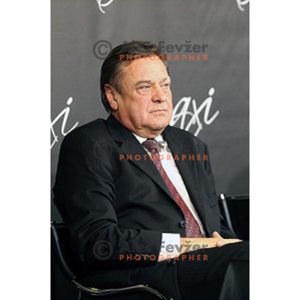 Zoran Jankovic- candidate for position of President of Slovenia Olympic Committee during STA press conference in Maxi klub, Ljubljana on November 19, 2014. 