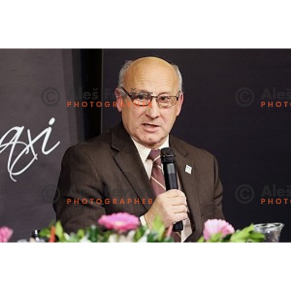 Bogdan Gabrovec - candidate for position of President of Slovenia Olympic Committee during STA press conference in Maxi klub, Ljubljana on November 19, 2014. 