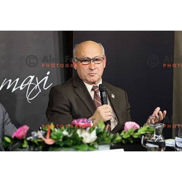 Bogdan Gabrovec - candidate for position of President of Slovenia Olympic Committee during STA press conference in Maxi klub, Ljubljana on November 19, 2014. 