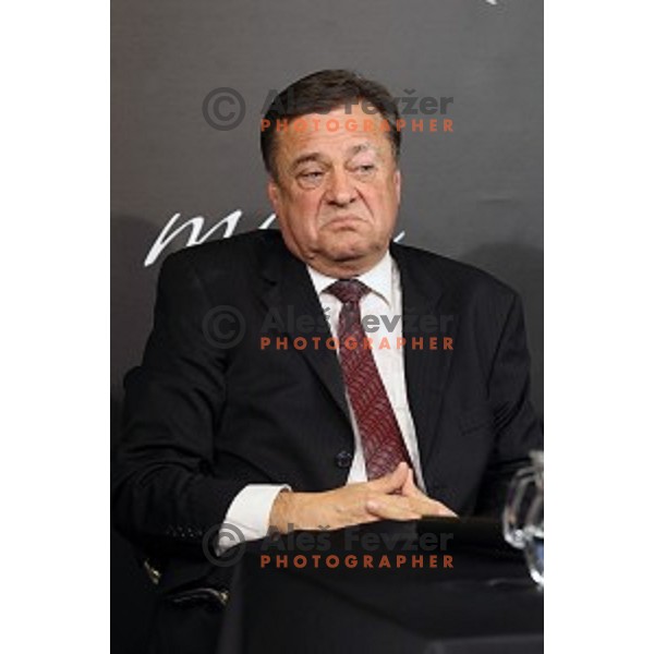Zoran Jankovic- candidate for position of President of Slovenia Olympic Committee during STA press conference in Maxi klub, Ljubljana on November 19, 2014. 