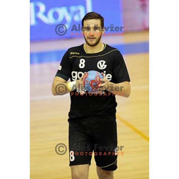 Senjamin Buric during handball match Celje PL-Gorenje Velenje in round 11 of 1.NLB leasing league, played in Zlatorog Hall, Celje, Slovenia on November 19, 2014
