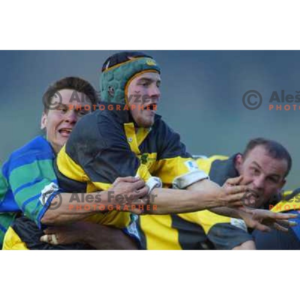 Action during rugby match of Ragby team Bezigrad at Stanezice Oval, Ljubljana on September 2003