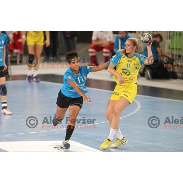 Goudjo in action during EHF Champions League between Krim Mercator (SLO) and Leipzig (GER) in Stožice Hall, Slovenia on November 21,2014