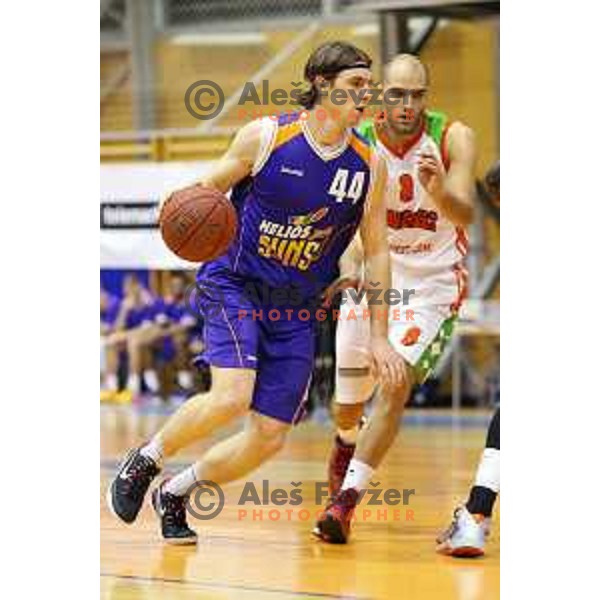 Luka Voncina basketball match Grosbasket-Helios Suns in Telemach league, Grosuplje, Slovenia on November 22,2014