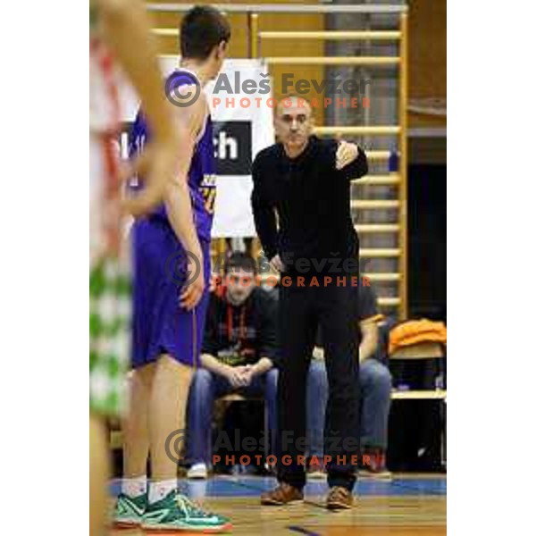 Gregor Hafnar at basketball match Grosbasket-Helios Suns in Telemach league, Grosuplje, Slovenia on November 22,2014