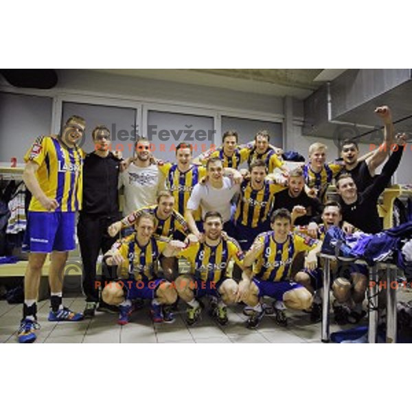 handball match Celje Pivovarna Lasko-Rhein Neckar Lowen in EHF Champions league, played in Zlatorog Hall, Celje, Slovenia on November 23, 2014