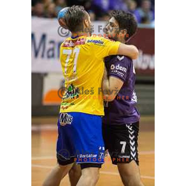 Ante Kaleb in action during handball match Maribor Branik - Celje pivovarna Lasko, Maribor 3.12.2014, Tabor Hall