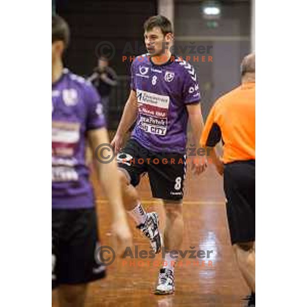 Nikola Spelic in action during handball match Maribor Branik - Celje pivovarna Lasko, Maribor 3.12.2014, Tabor Hall