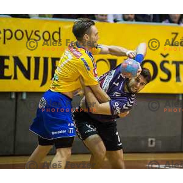 Ante Kaleb in action during handball match Maribor Branik - Celje pivovarna Lasko, Maribor 3.12.2014, Tabor Hall