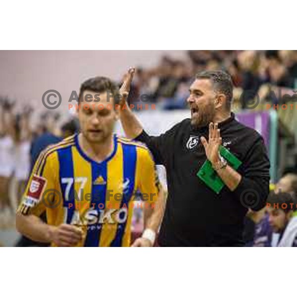 Boris Denic in action during handball match Maribor Branik - Celje pivovarna Lasko, Maribor 3.12.2014, Tabor Hall