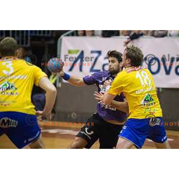 Ante Kaleb in action during handball match Maribor Branik - Celje pivovarna Lasko, Maribor 3.12.2014, Tabor Hall