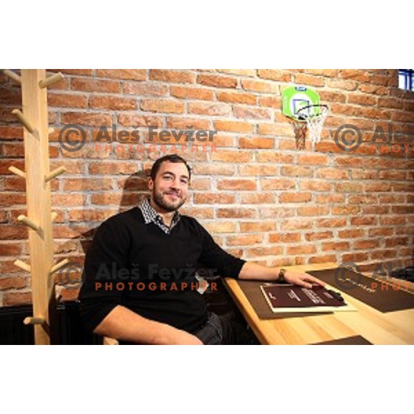 Marko Milic during KZS press conference for upcoming All star game. Conference was taken place in brewery Union in Ljubljana, Slovenia on December 3, 2014