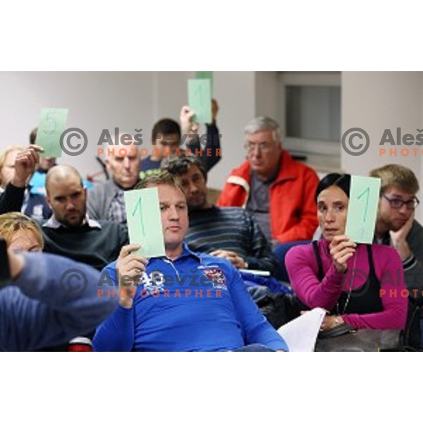 Alpine section of Slovenia ski federation meeting in Ljubljana on December 10, 2014