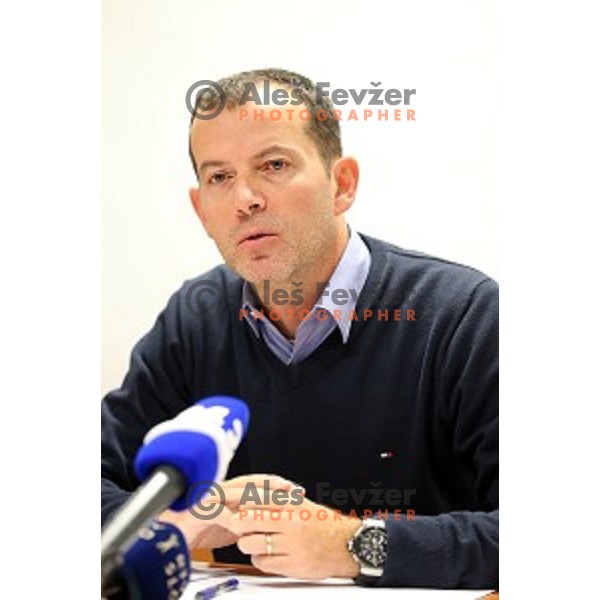 Enzo Smrekar during Alpine section of Slovenia ski federation meeting in Ljubljana on December 10, 2014