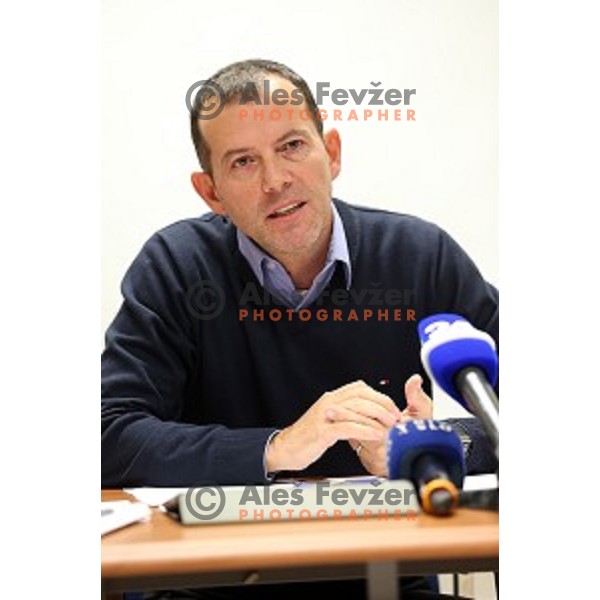 Enzo Smrekar during Alpine section of Slovenia ski federation meeting in Ljubljana on December 10, 2014
