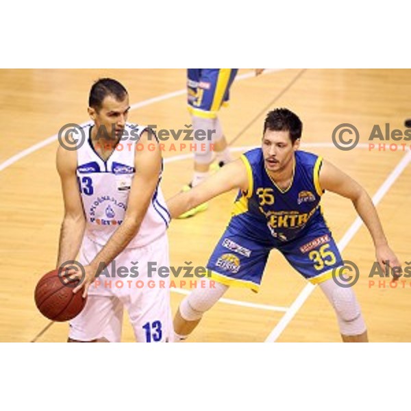 of Portoroz in action during Telemach league match Portoroz-Elektra Sostanj, played in Lucija, Slovenia on December 13, 2014