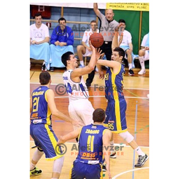 of Portoroz in action during Telemach league match Portoroz-Elektra Sostanj, played in Lucija, Slovenia on December 13, 2014