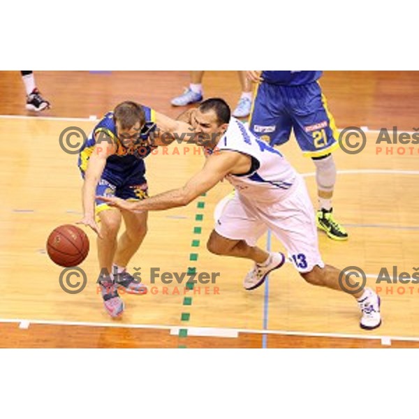 of Portoroz in action during Telemach league match Portoroz-Elektra Sostanj, played in Lucija, Slovenia on December 13, 2014
