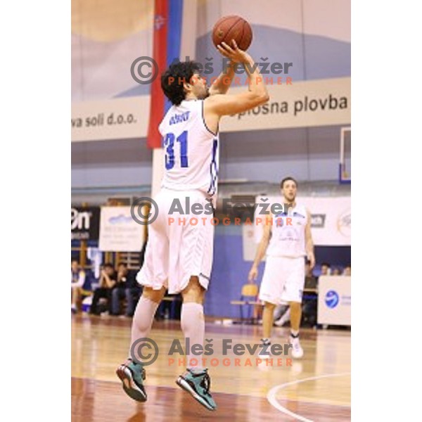 of Portoroz in action during Telemach league match Portoroz-Elektra Sostanj, played in Lucija, Slovenia on December 13, 2014
