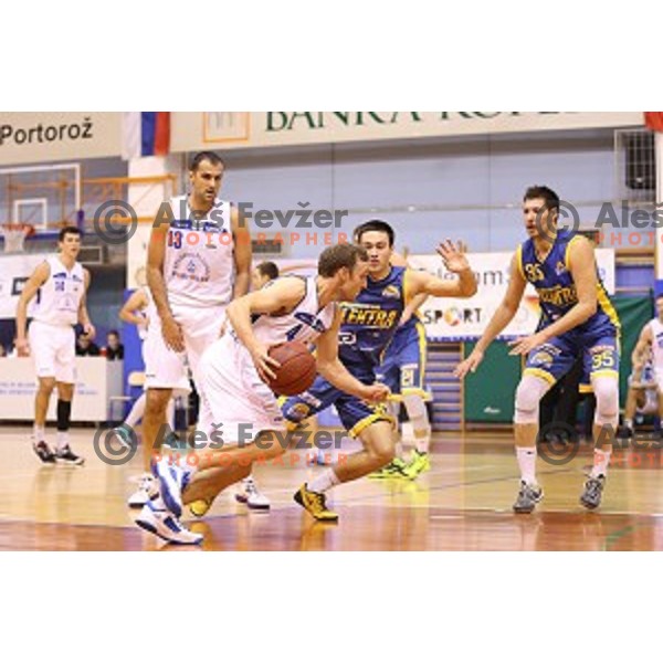 of Portoroz in action during Telemach league match Portoroz-Elektra Sostanj, played in Lucija, Slovenia on December 13, 2014