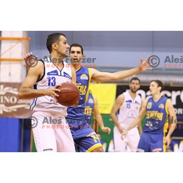 of Portoroz in action during Telemach league match Portoroz-Elektra Sostanj, played in Lucija, Slovenia on December 13, 2014