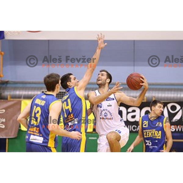 of Portoroz in action during Telemach league match Portoroz-Elektra Sostanj, played in Lucija, Slovenia on December 13, 2014