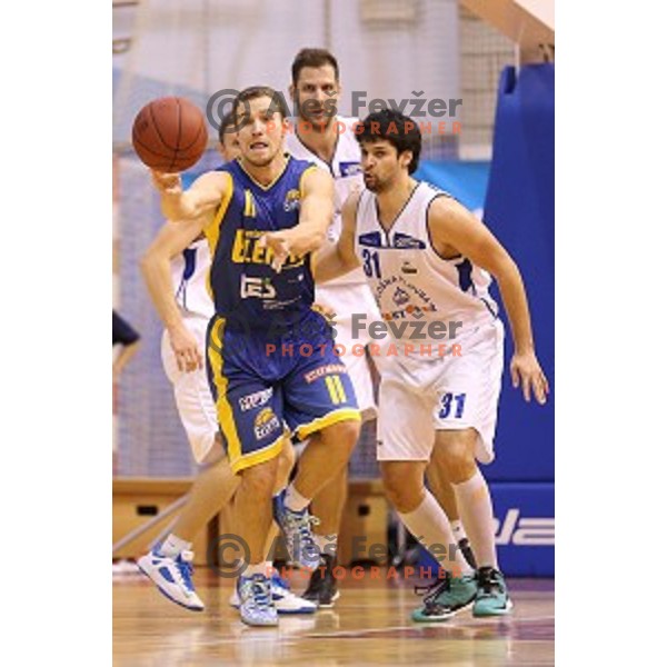 of Portoroz in action during Telemach league match Portoroz-Elektra Sostanj, played in Lucija, Slovenia on December 13, 2014